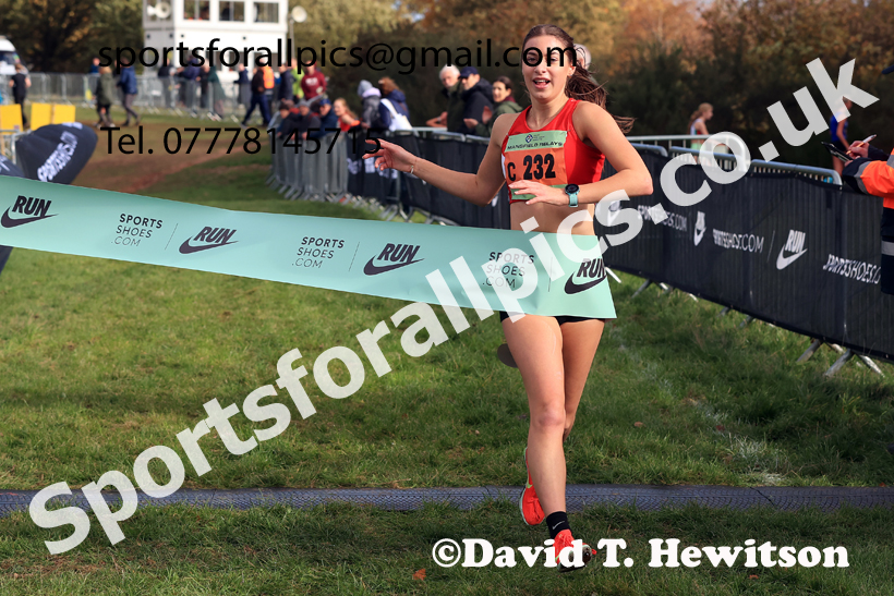 Junior Womens 2025 National Cross Country Relays, Berry Hill Park, Mansfield. Photo: David T. Hewitson/Sports for All Pics
